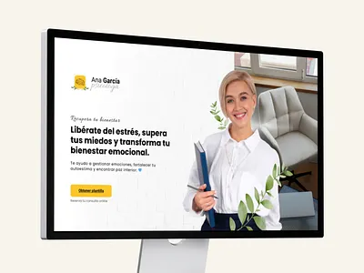 Template - Landing page Canva canva landing page mind plantilla canva psicología psychology página de venta template canva template landing page ui web page