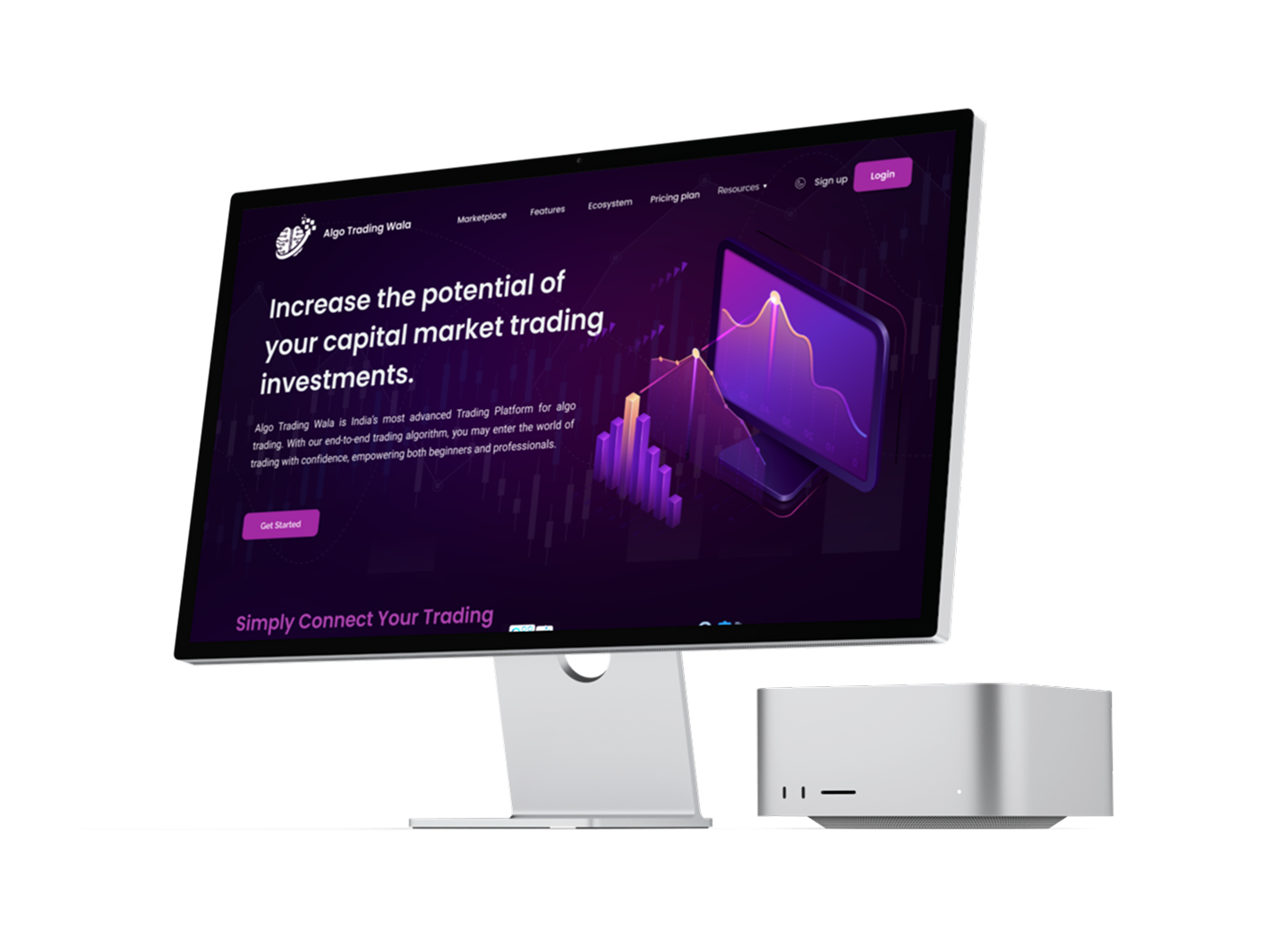 UI/UX Design for a Algo Trading Platform adobe algotradingplatform branding figma graphic design illustration logo productdesign trading vector webdesign