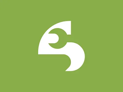 Chameleon wrench Logo. animal logo automotive logo chameleon logo chameleon wrench logo engineering logo fix chameleon logo graphic design logo logo design repair logo service logo wrench logo