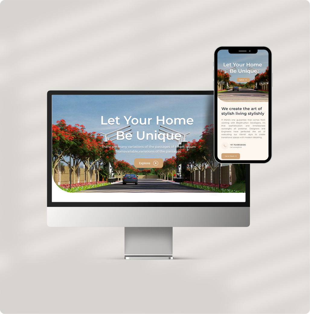 Braj Bhushan Real Estate – Property Website UI/UX Design adobe adobe illustrator adobe photoshop branding figma graphic design product design ui ux web design
