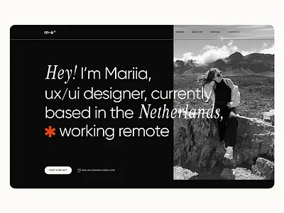 Webdesigner Portfolio Website Landing landing portfolio ui ux webdesign