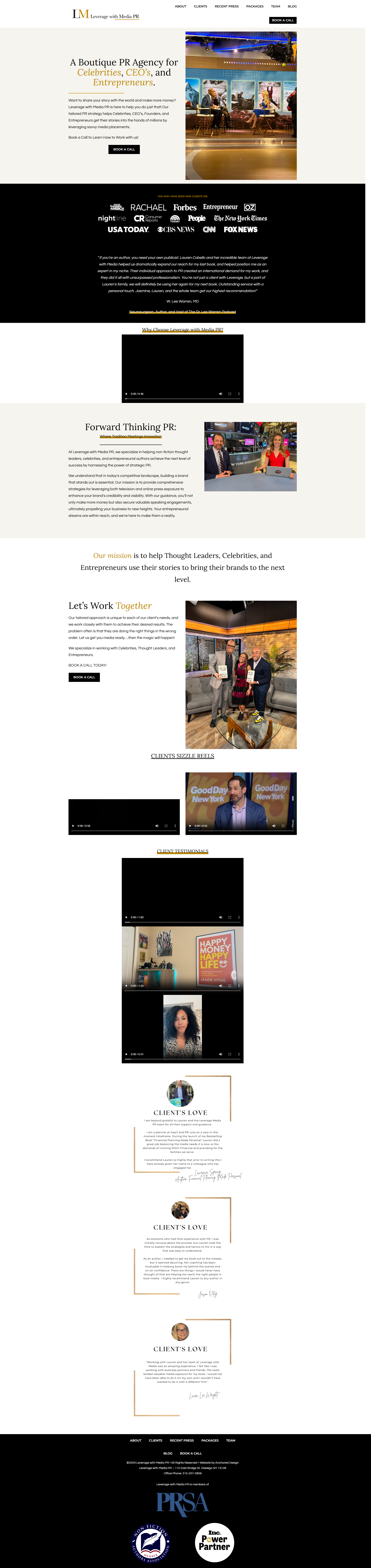 Leverage with Media PR webdesigner