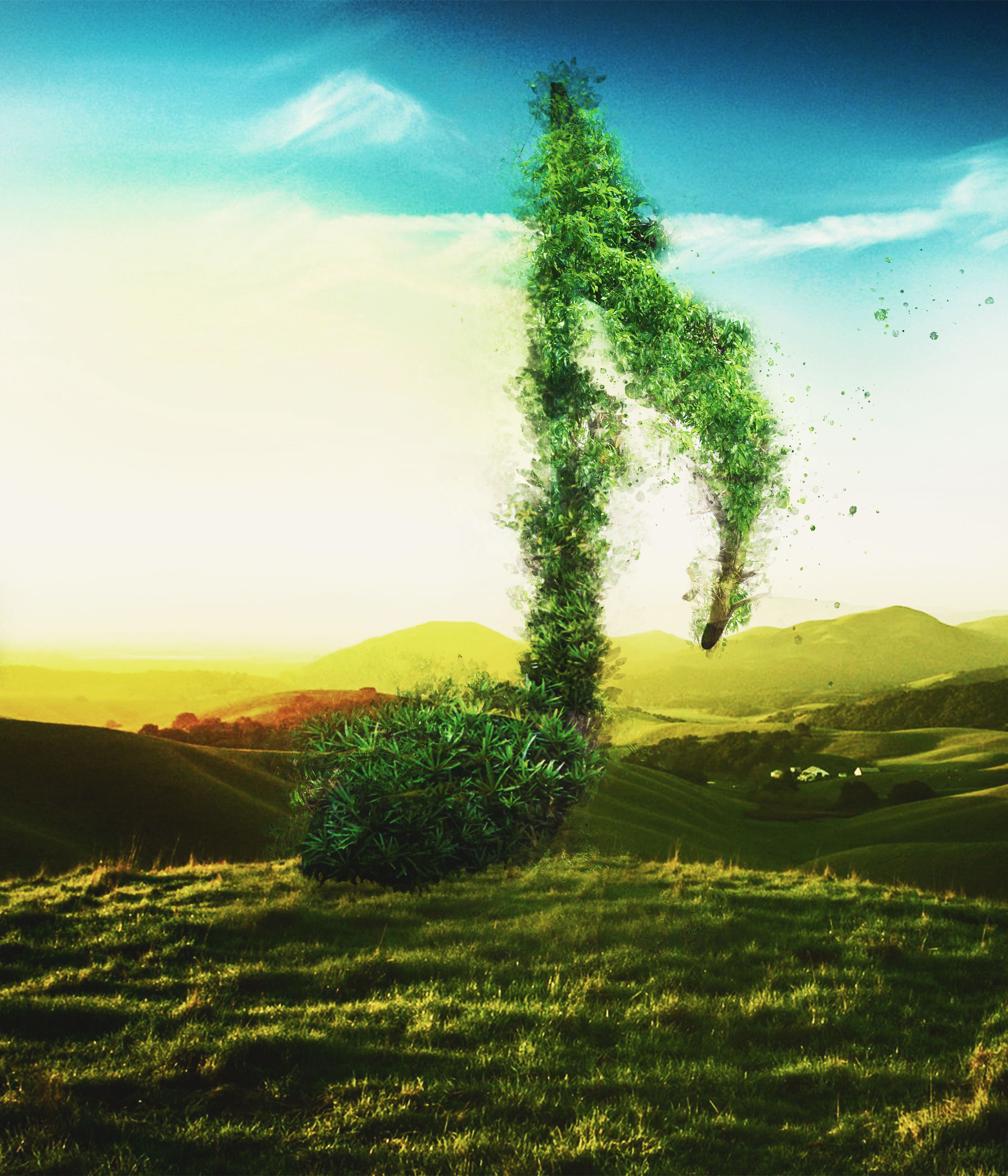 Nature's Note Tree graphic design music nature photoshop poster tree