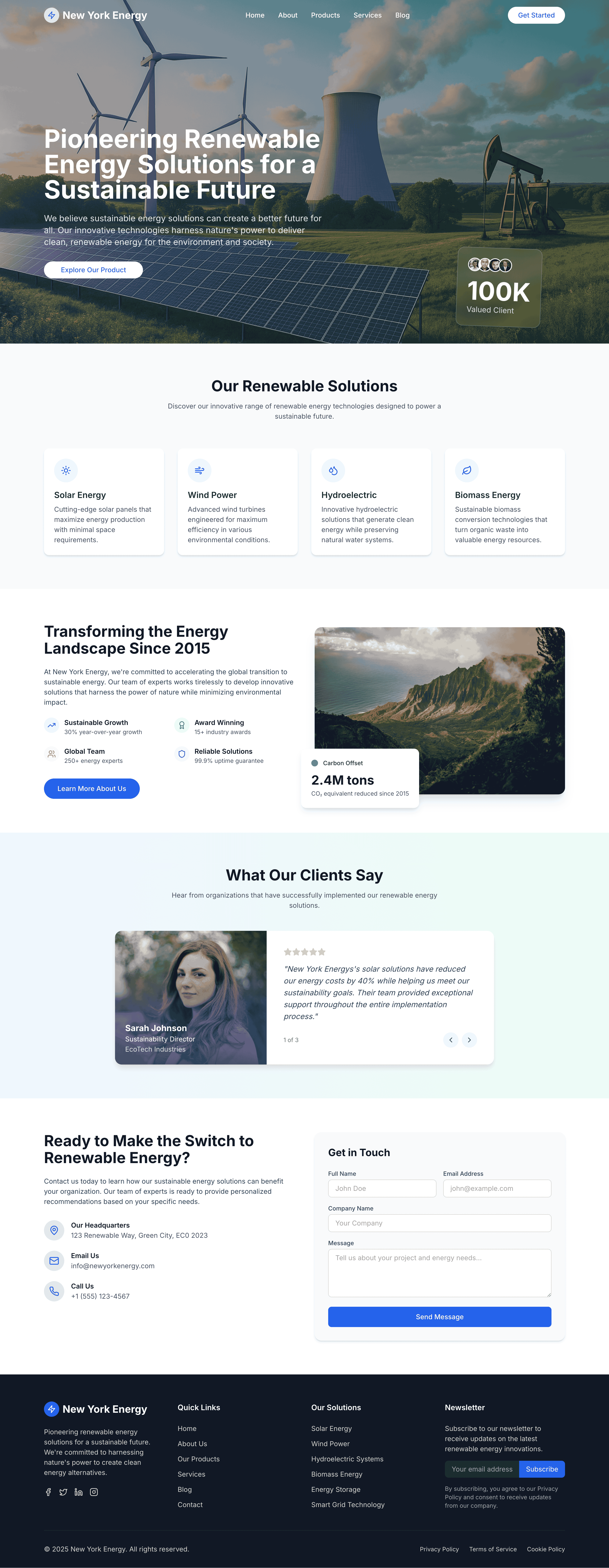 Energy Company Website ui ux web design web development website