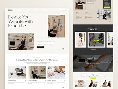 Deco Studio agency development landing page studio ui ux webflow women owned
