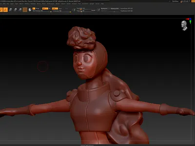 Astronaut Girl 3d 3d sculpt character zbrush