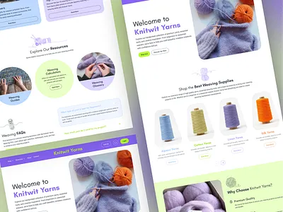 Knitwit Yarns – Vibrant Threads, Seamless Shopping colorfuldesign ecommerce handmade knitting onlineshop retaildesign textiles vibrant websitedesign yarn yarnshop