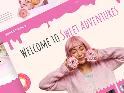 Sweet Adventures – Donut Shop Website Design bakerywebsite donutshop figma foodandbeverage localbusiness playfuldesign retaildesign smallbusiness webdesign