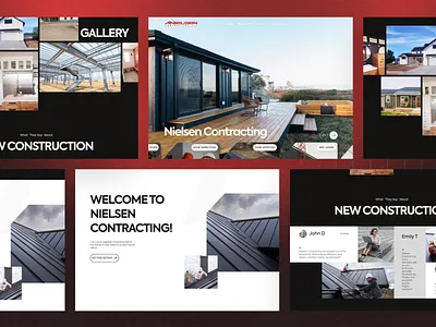 Nielsen Contracting Website constructionbusiness constructionservices constructionwebsite contracting figma gallerydesign generalcontractor homeconstruction homeimprovement landing page residentialconstruction uidesign uxdesign webdesign