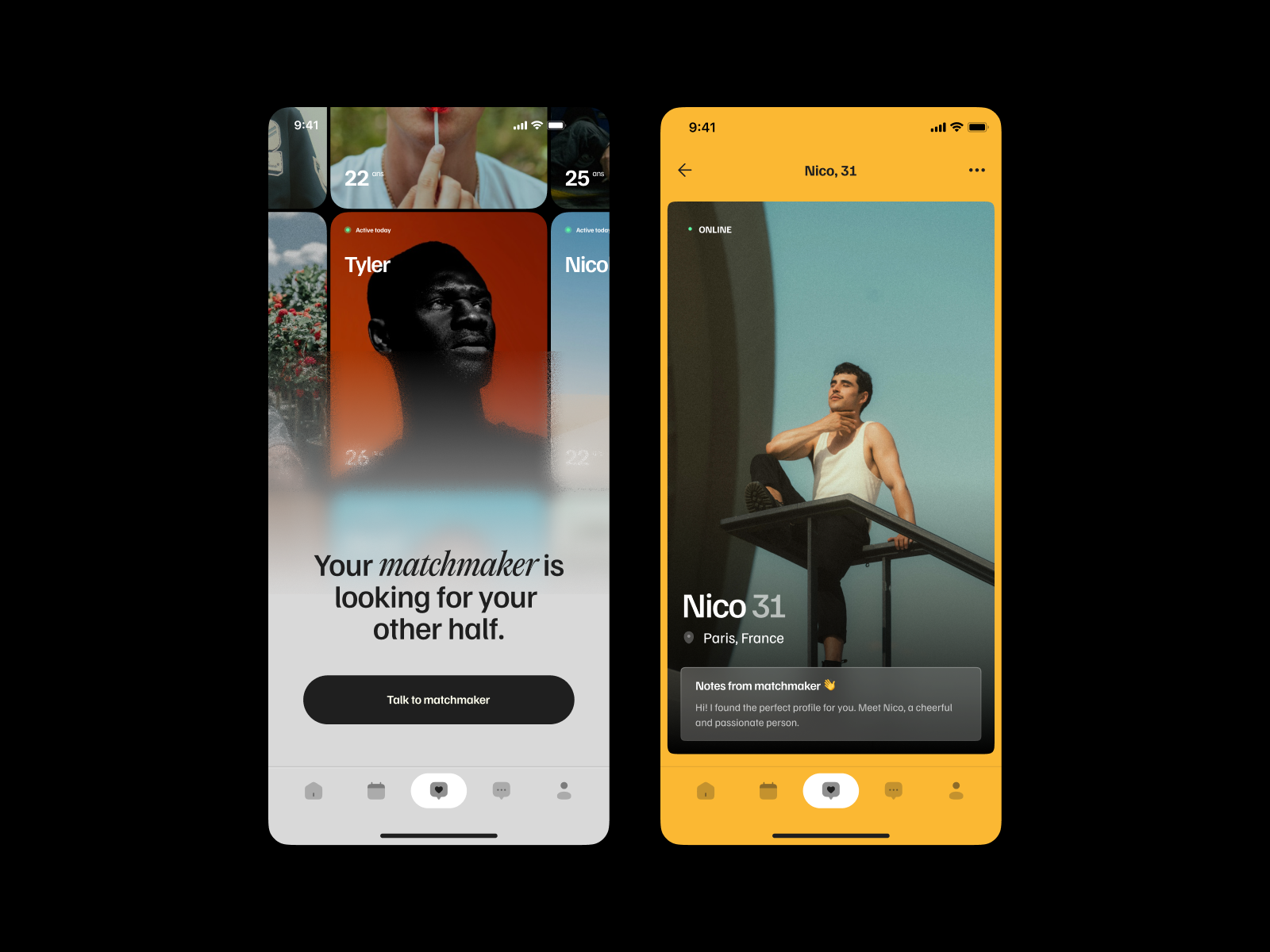 Example of Bisou - Dating App