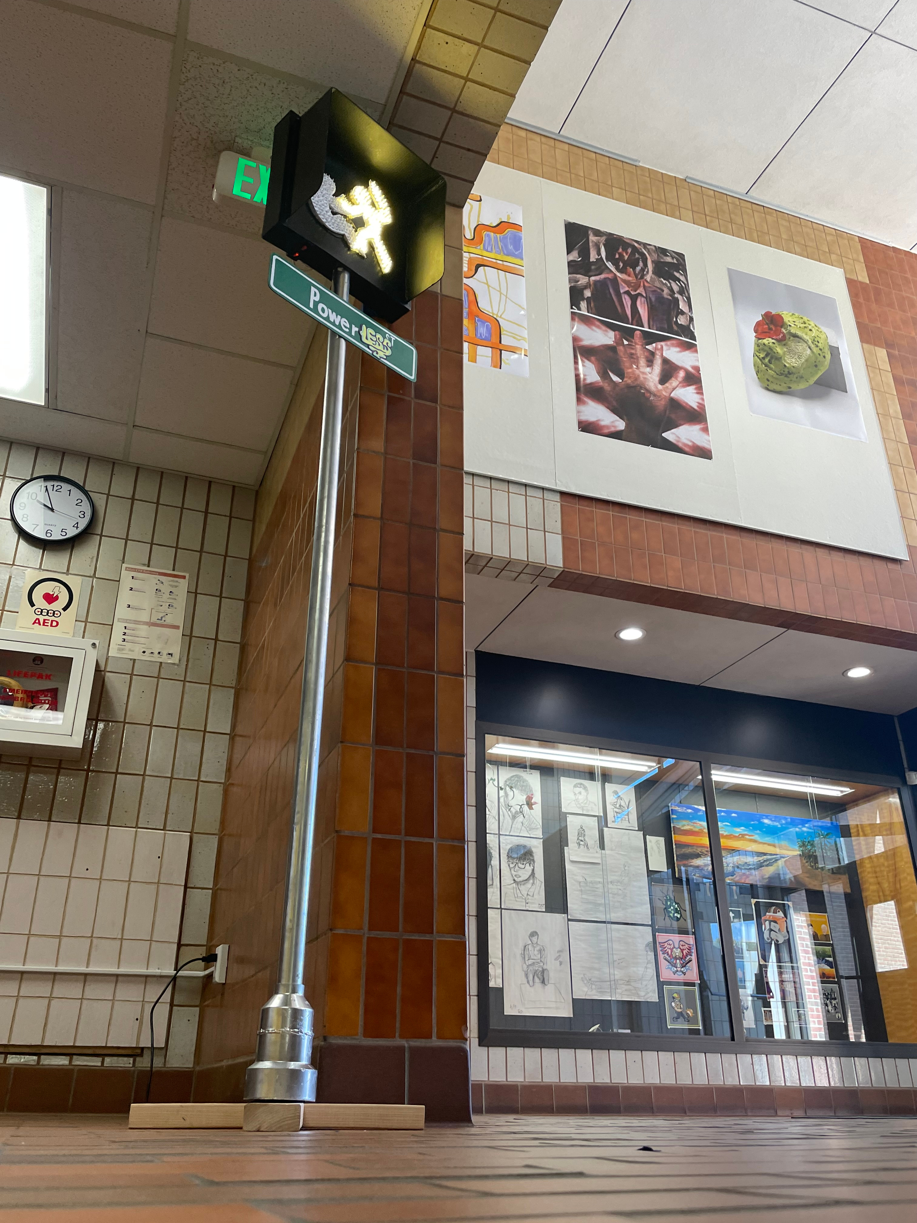 “Power Street” 3D Sculpture cardboard led power sculpture