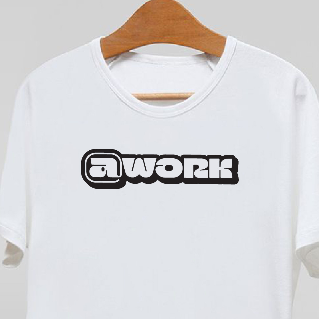 @work @ branding brandmark lettering logo logotype wordmark work