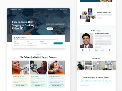 Dental clinic website dental dental website design landing page mockup ui user interface ux design web page