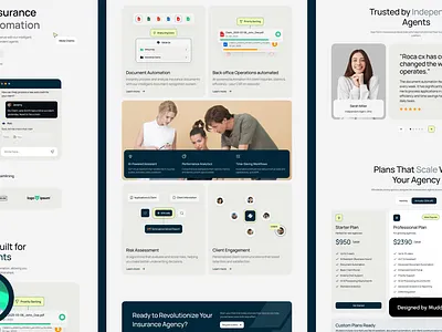 Roca CX - Insurance files management UI UX design by MD landing page ui