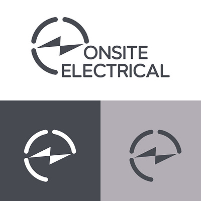 Onesite Electrical Minimalist Logo branding graphic design logo