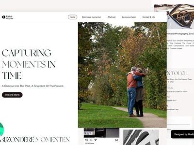 Kiekefotografie - Miniaml Photography Landing page UI UX Design landing page ui