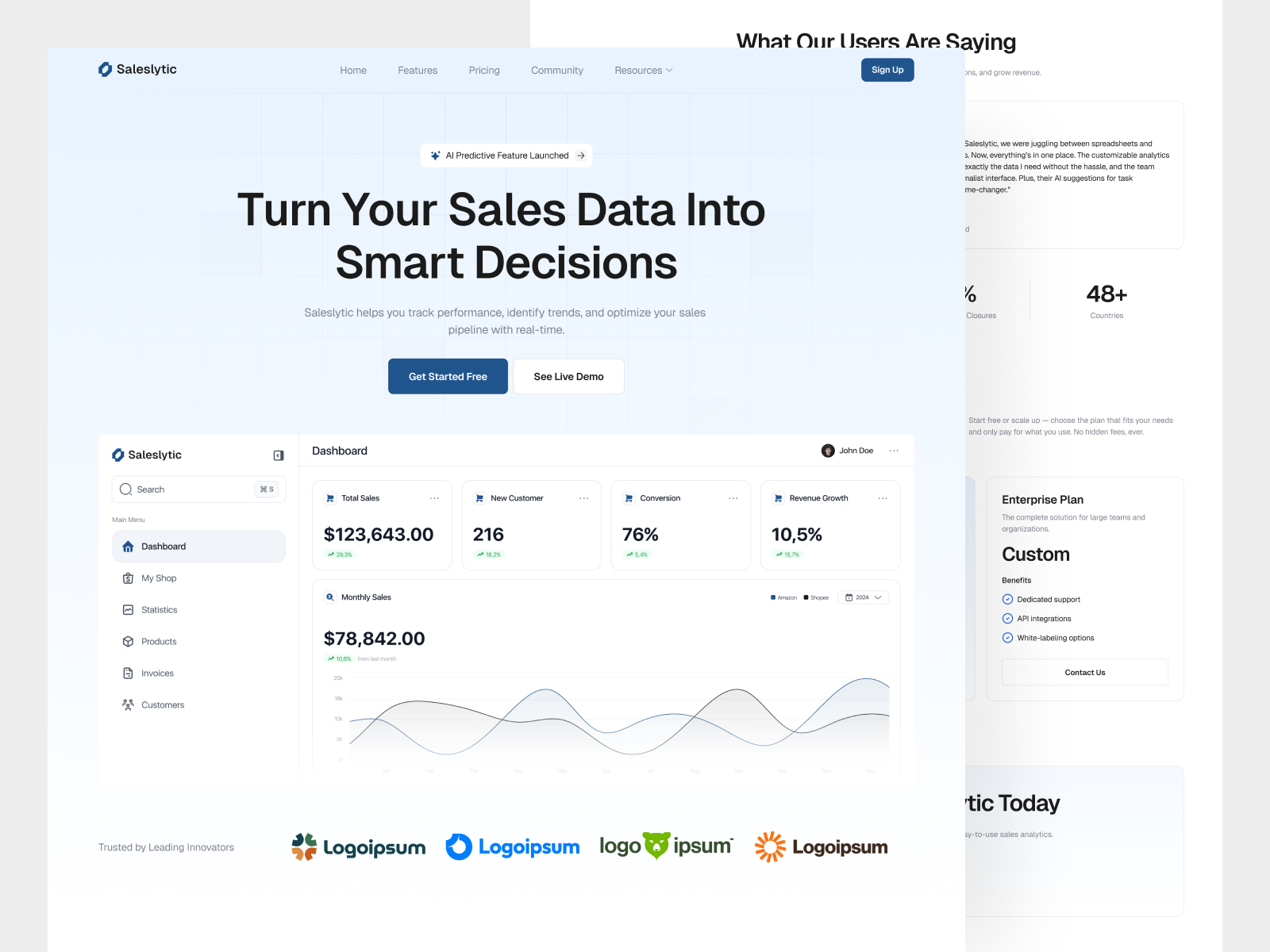 Example of Minimalist Landing Page Design In Figma