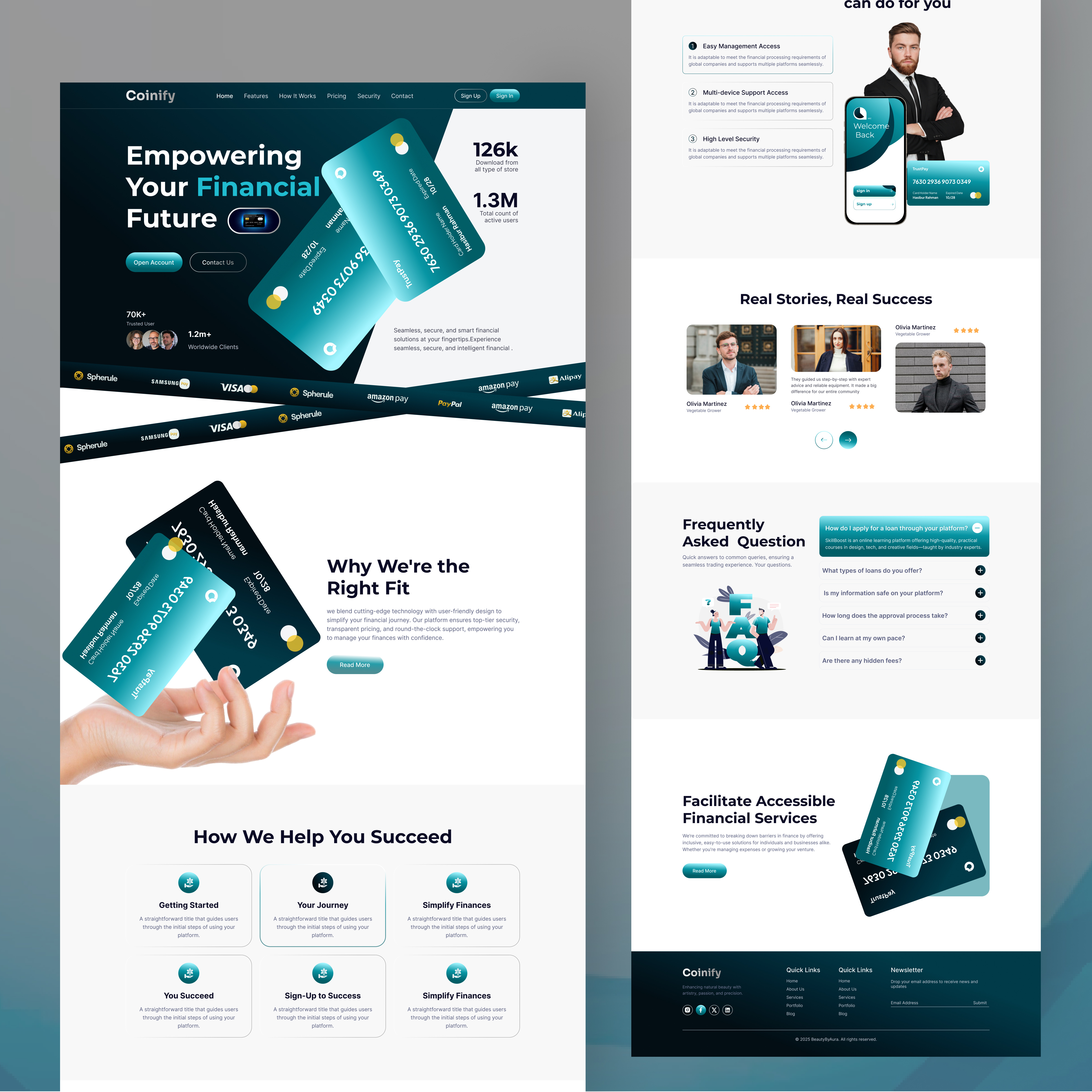 Example of Landing Page Design UX UI