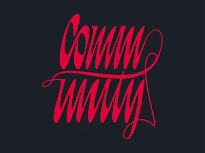 Community Lettering ae branding community graphic design hand lettering identity lettering logo logotype script sticker type typography