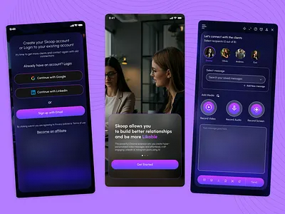Skoop App graphic design mobile app ui uiux