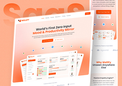 SaaS - Website Design Case Study - UI UX ai analytic ai automation tool ai business ai for business ai sales ai too ai website ai workflows case study design landing page mood analytics saas saas landing page saas marketing strategy ui ui design web design web ui design website design