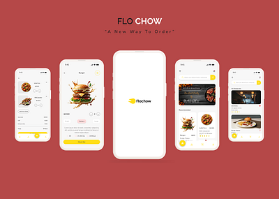 FLO CHOW- FOOD DELIVERY APP app delivery food home page restaurants ui ux