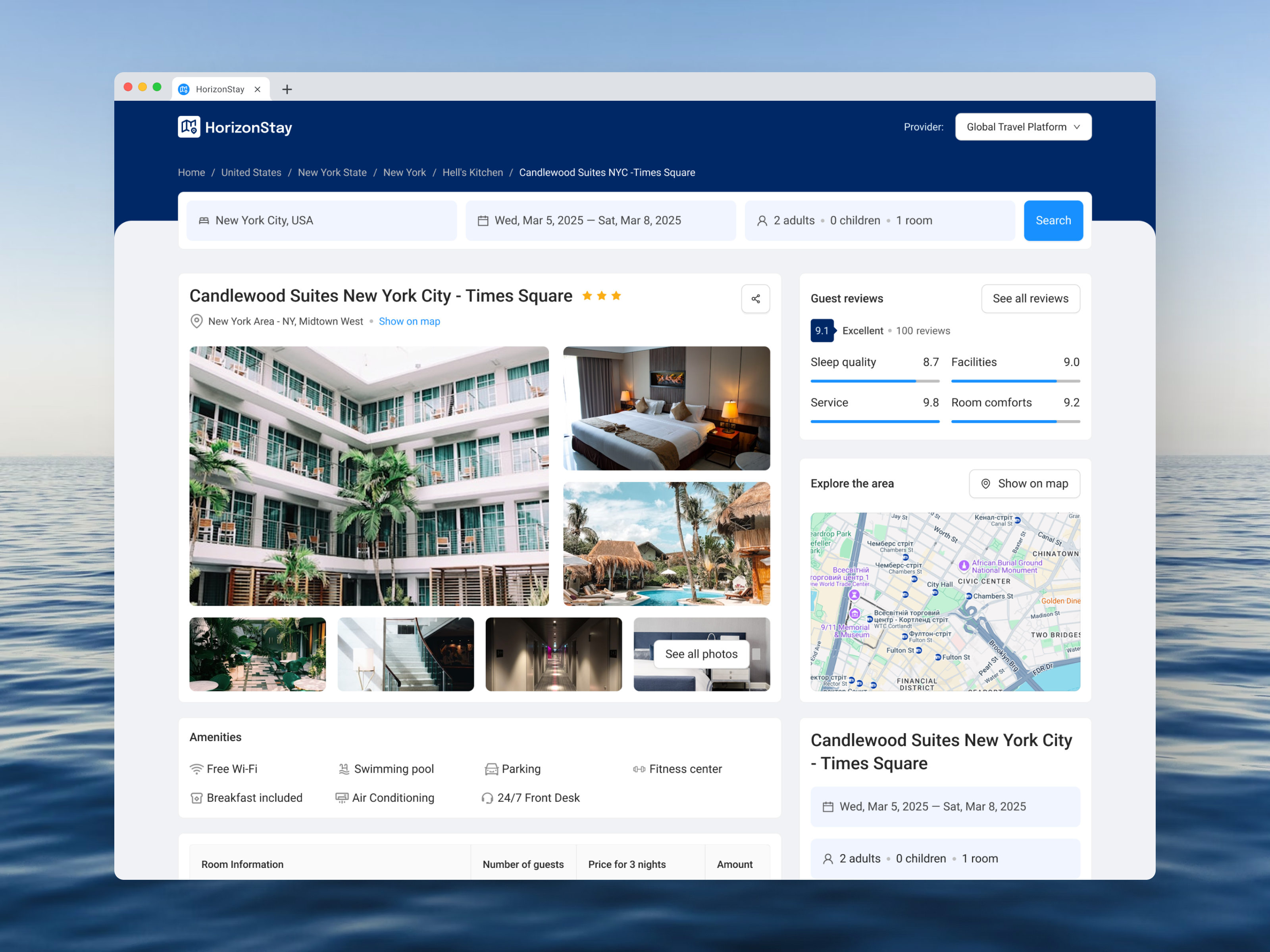 Hotel booking website booking booking platform cards check in checkout hotel hotel website maps product page room search travel travel website ui ui design uiux ux web website website design