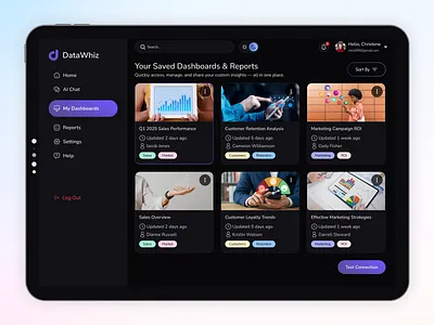 DataWhiz — AI-Powered Dashboard Builder logo ui