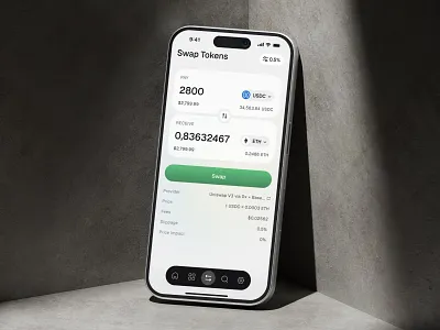 Crypto Web3 Wallet App - Swap Tokens - Light Mode bitcoin blockchain crypto crypto app crypto coins crypto mobile app crypto wallet cryptocurrencies dapp mobile app mobile swap mockup product design product designer swap tokens ui design ux design web3 web3 app web3 wallet