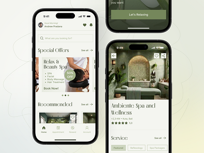Rellaxy - Massage and Spa Appointment App appointment beauty beauty app girl graphic design massage mobile app mobile app design reflex relax spa ui user interface woman