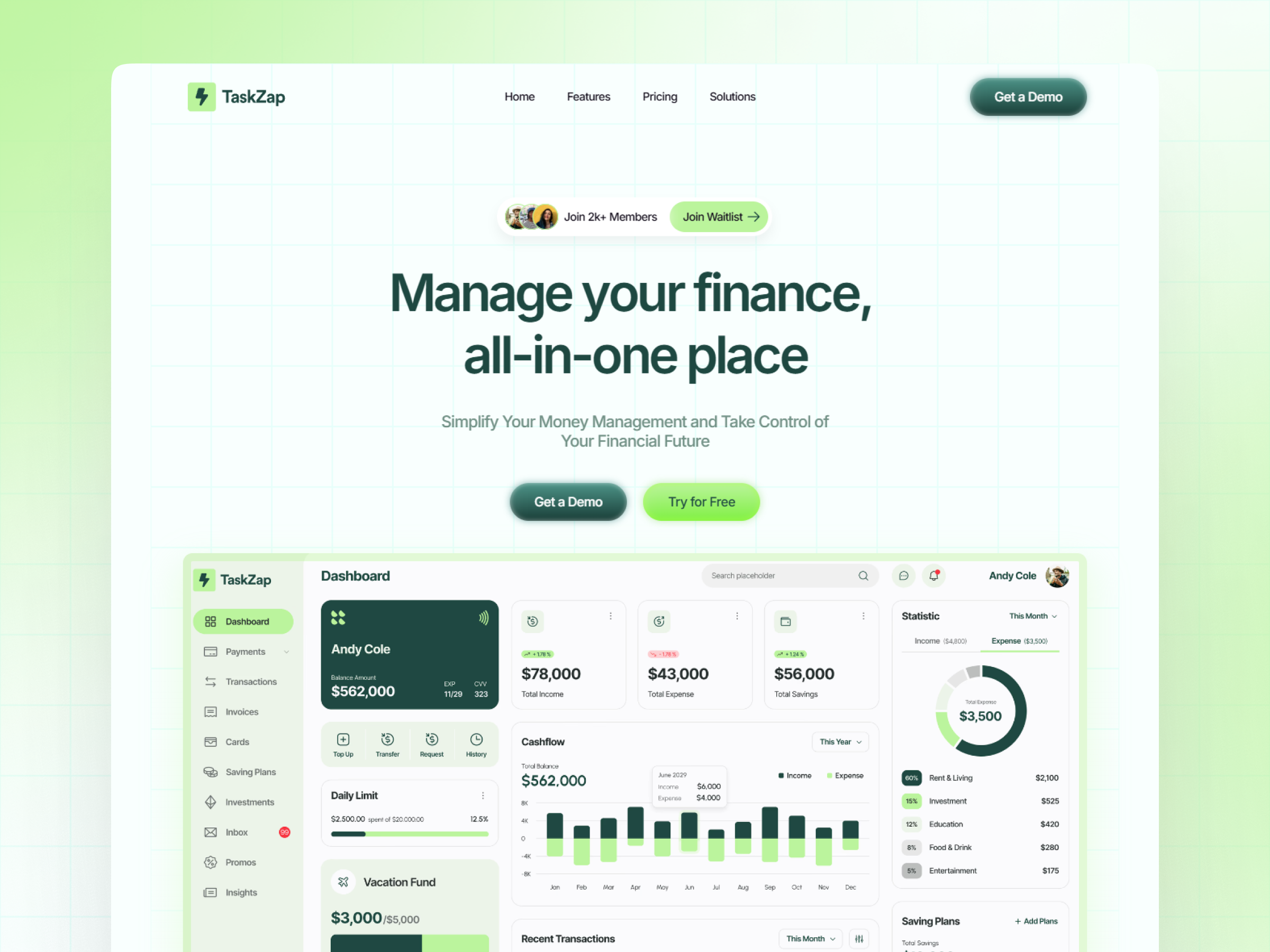 Example of Landing Page Design (UI/UX)