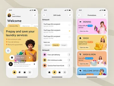 Laundry Mobile App app app design design ios ios design iron laundry laundry app laundry app design laundry mobile app design. laundry service logo mobile app sketch ui ux wash washing machine