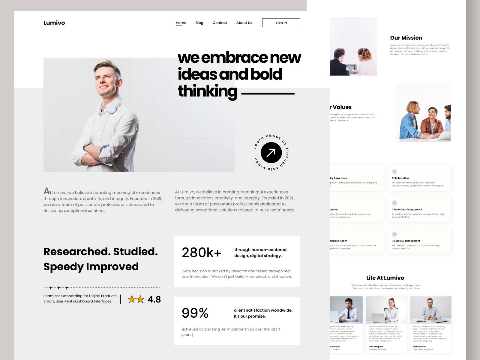 Example of Agency / Saa S Website UI Design