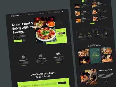 🍽️ DineTime – Seamless Restaurant Booking Website Design bookingdesign branding darkmodedesign design foodtech graphic design hospitalityui illustration landing page restaurantux typography ui ux vector