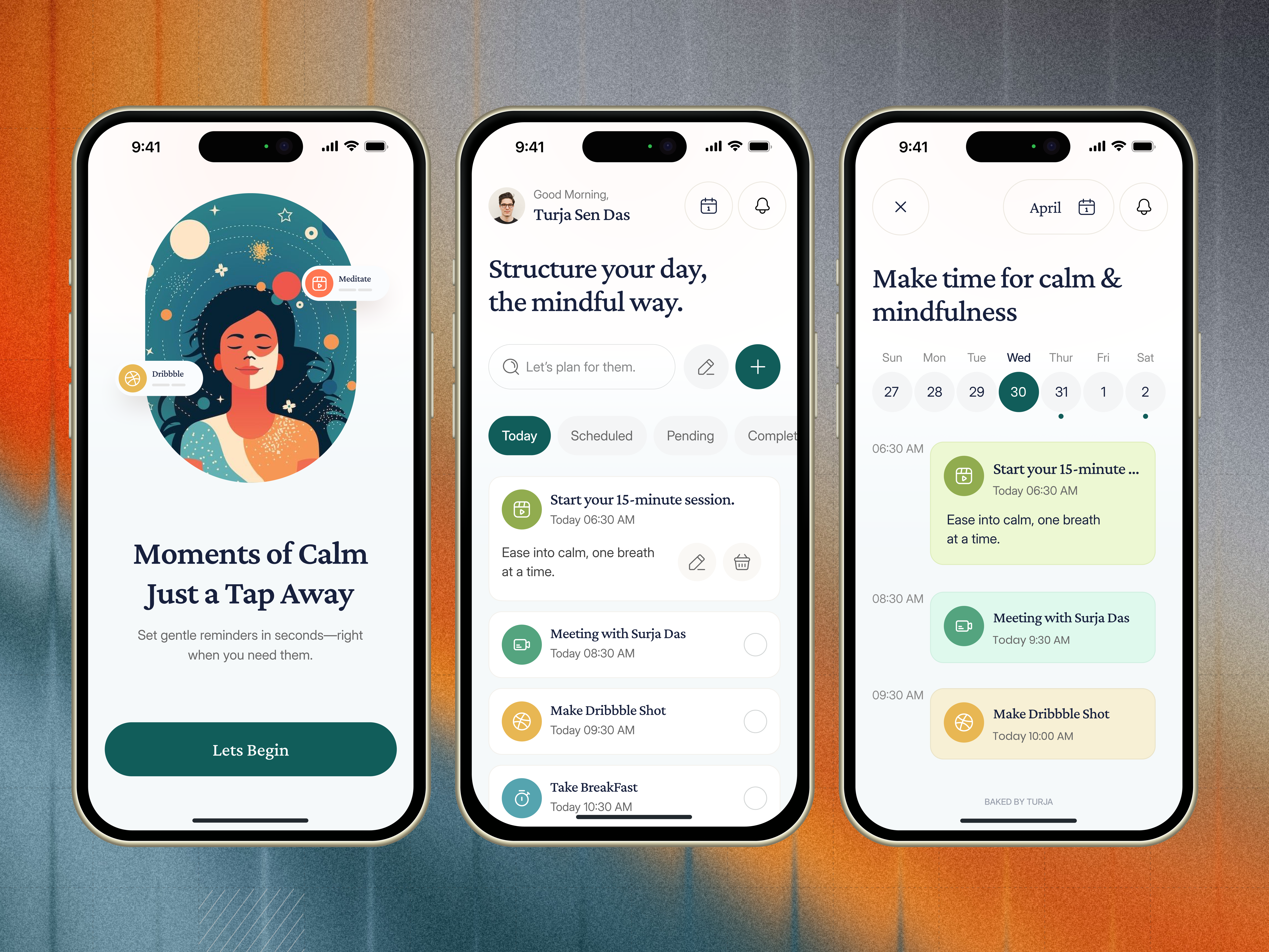 Mindrig Daily Activity App app appdesign appshot graphic design health health app meditation mind control mobile app mobile design mobile tracker therapy app wealth wealth app yoga