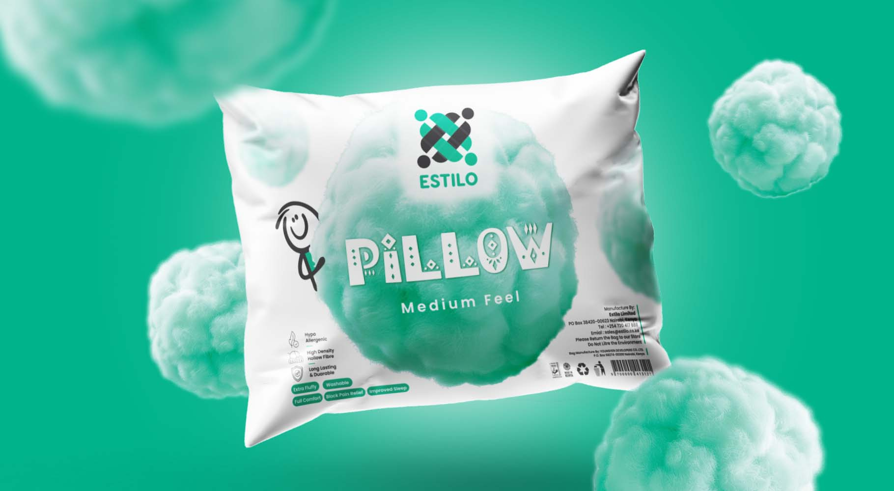Unique and Creative Pillow Design for iconic Brand of UK branding graphic design logo