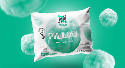 Unique and Creative Pillow Design for iconic Brand of UK branding graphic design logo