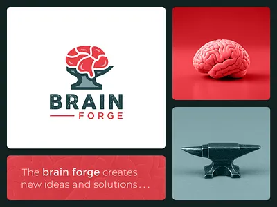 Forge Brain - Logo design - Unused brain branding business forge graphic design icon idea illustration logo logo design media mind forge minimalist modern neuron think top notch ui vector web