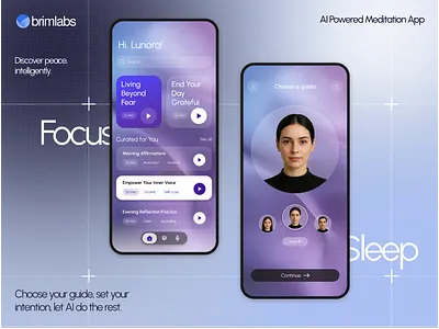 AI-powered Meditation App ui