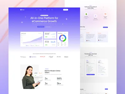 Trezo - eCommerce Landing Page admin dashboard ecommerce envytheme landing page uidesign uxdesign