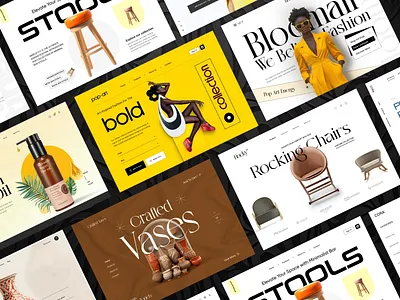 Hero Concepts for E commerce Website e commerce header hero landing landing page landingpage shopify shopify design shopify designer shopify store store store ui web web design website