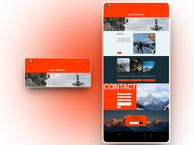 Giant Sunburst - Project for Mountaineering business. graphic design seo squarespace user interface web design website