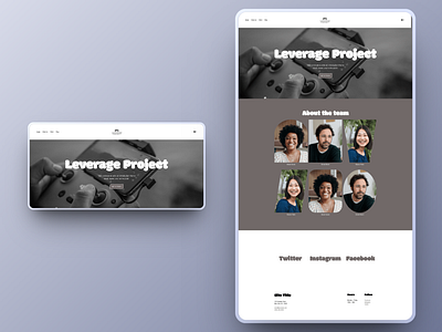 Leverage Project - Project for gaming business. design seo squarespace ui web design website