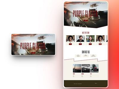 Purple Clatter - Project for a truck business. design seo squarespace ui web design website
