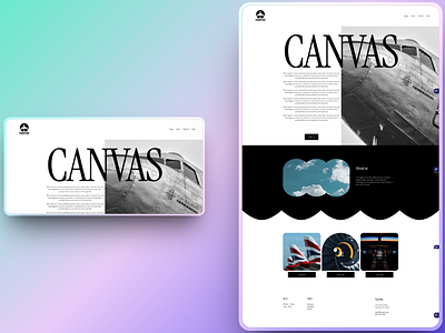 Canvas - Project for Airplane rental. seo squarespace ui web design website