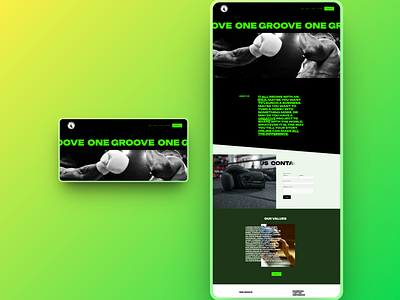 One Groove - Project for business doing boxing classes. design seo squarespace ui web design website
