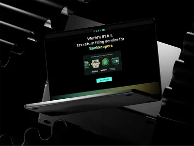 Landing page (Fintech) app branding cpa dailyui dark dark theme design fintech fintech landing page graphic design illustration landing page sunnyhopper tax tax landing page ui website website design