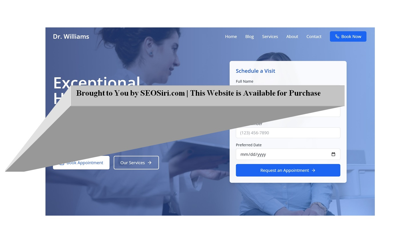 Example of Purchase Your "Doctor Website"