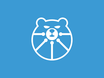 Bear tech Logo. animal logo bear logo bear technology logo branding design graphic design grizzly logo illustration logo tech logo technology logo vector