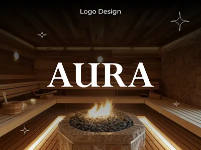 AURA - Sauna Logo branding creative design fitness graphic design health logo logo design minimal sauna spa text